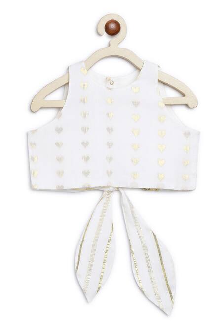 Tiber Taber White Cotton Embroidery, Zari Stripe Pattern Lehenga Set at Aza Fashions Tiber Taber_White Cotton Embroidery, Zari Stripe Pattern Lehenga Set _at_Aza_Fashions