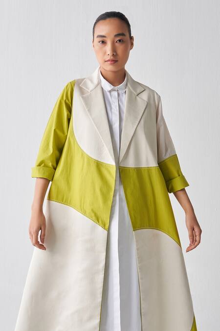 Buy Three Green Jacket Tencel + Chanderi Lapel Moon Pant Set Online at Aza Fashions Buy_Three_Green Jacket Tencel + Chanderi Lapel Moon Pant Set _Online_at_Aza_Fashions