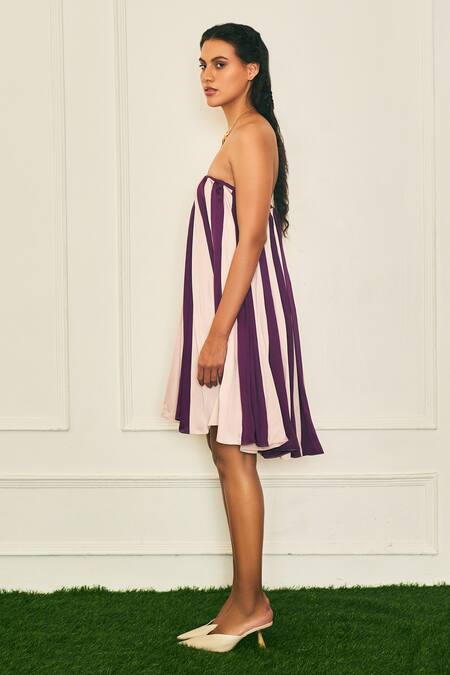 Plain strapless outlet dress