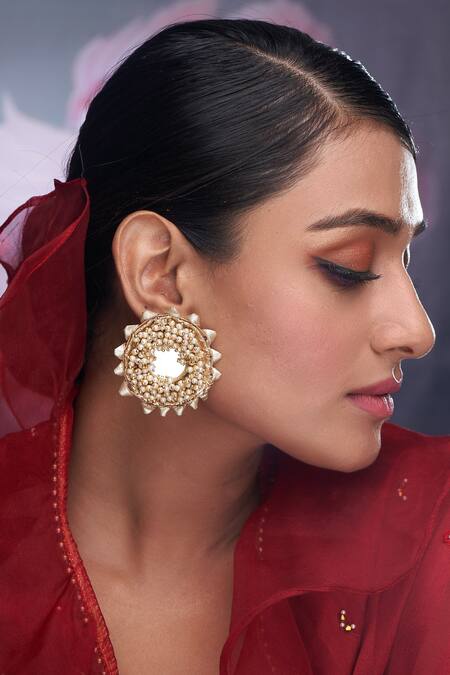 Buy Torque By Merge Multi Color Pearls, Stones Mirror Embellished Choker Set Online at Aza Fashions Buy_Torque By Merge_Multi Color Pearls, Stones Mirror Embellished Choker Set _Online_at_Aza_Fashions