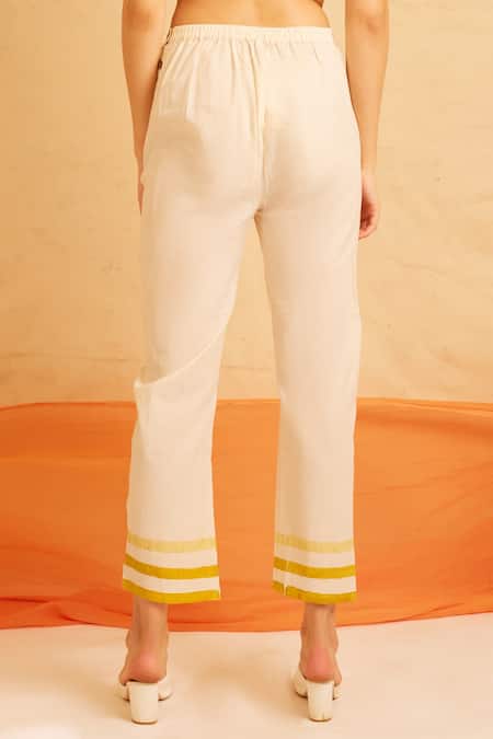 Shop Banana Labs White Cotton Round Neck Tangy Mango Printed Kurta And Pant Set Online at Aza Fashions Shop_Banana Labs_White Cotton Round Neck Tangy Mango Printed Kurta And Pant Set _Online_at_Aza_Fashions