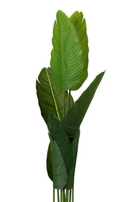 Buy_H2h_Green Polyester And Plastic Artificial Banana Plant_Online_at_Aza_Fashions
