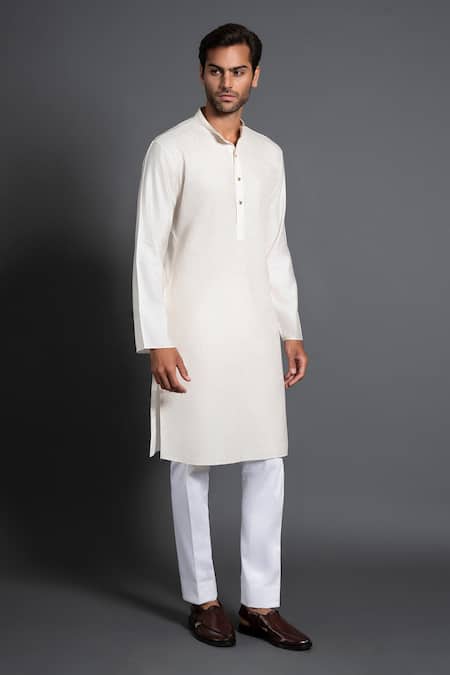Buy Raghavendra Rathore Jodhpur Off White Silk Applique Work Kurta Online at Aza Fashions Buy_Raghavendra Rathore Jodhpur_Off White Silk Applique Work Kurta _Online_at_Aza_Fashions