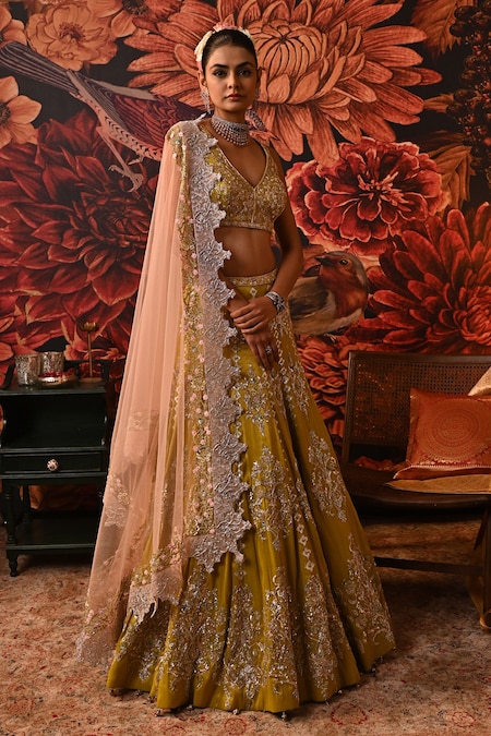 Beige Lehenga - Buy Latest Beige Color Lehenga Choli Online