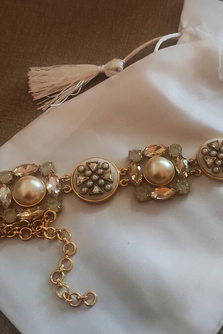 Shop_Bblingg_Gold Plated Veda Embellished Choker _Online_at_Aza_Fashions