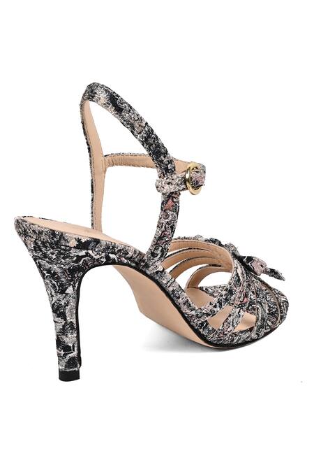 Buy_Vanilla Moon_Grey Veeda Abstract Pattern Strappy Stilettoes_Online_at_Aza_Fashions