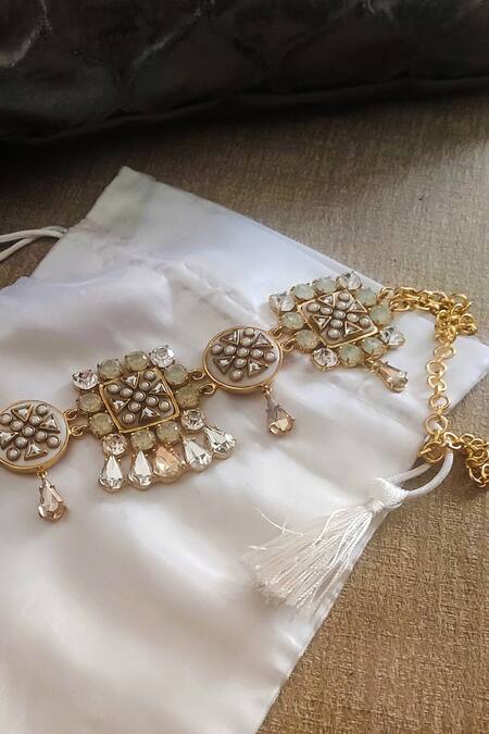 Buy_Bblingg_Gold Plated Veera Embellished Choker _Online_at_Aza_Fashions