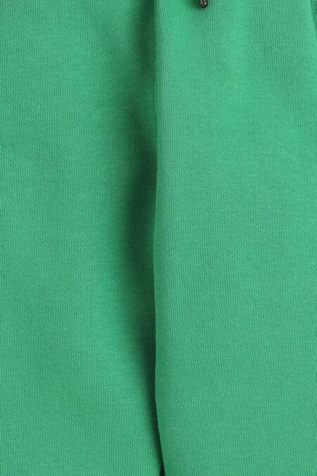 Shop_Knitting Doodles_Green Fleece Printed Make A Wish Top And Joggers Set_Online_at_Aza_Fashions