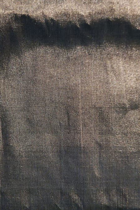 Priyanka Raajiv_Silver Chanderi Silk Plain Kamala Saree  _at_Aza_Fashions