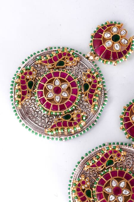 Kundan Gold Plated Floral Stud Earring – Priyaasi