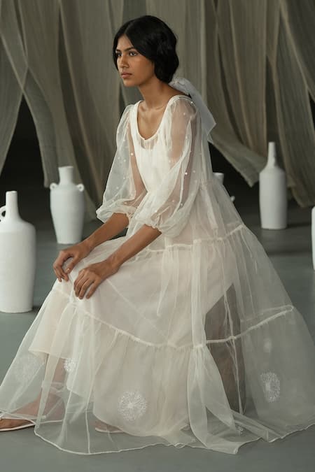 Organza sheer outlet dress