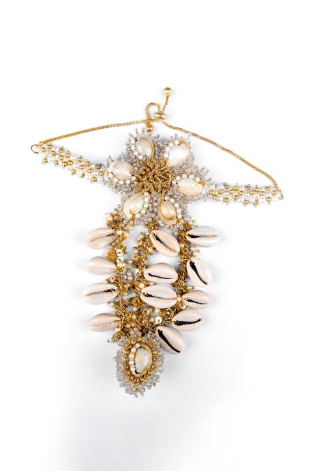 Kanyaadhan By Dhirajaayushi Pearl Embellished Haathphool 