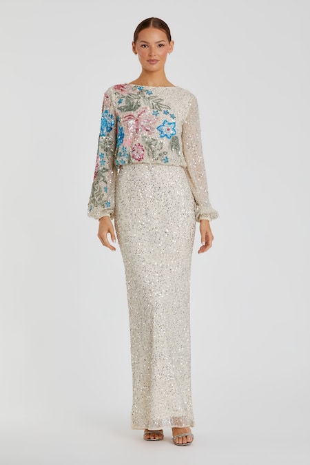 Mac Duggal Flora Sequin Embellished Gown 