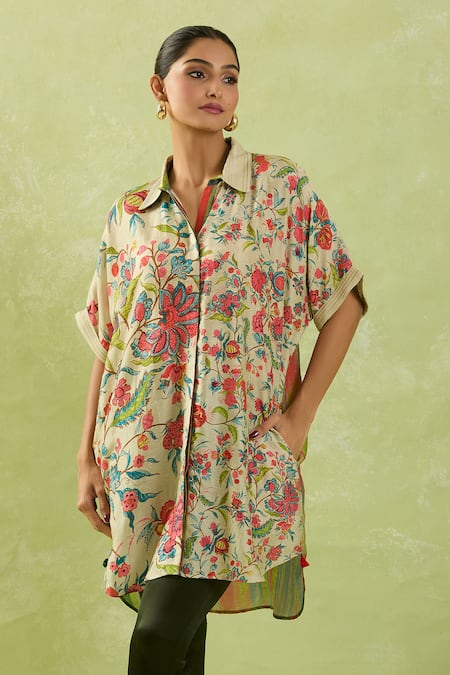 SHRADDHA RAMBHIA Floral Print Shirt Tunic 