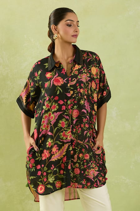 SHRADDHA RAMBHIA Flower Print Shirt Tunic 