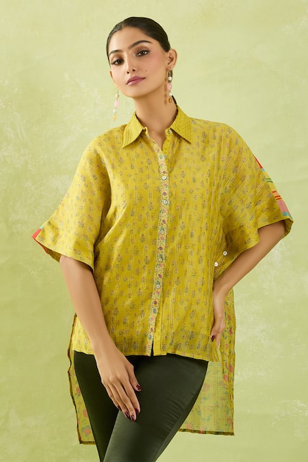 SHRADDHA RAMBHIA Floral Check Print Shirt 