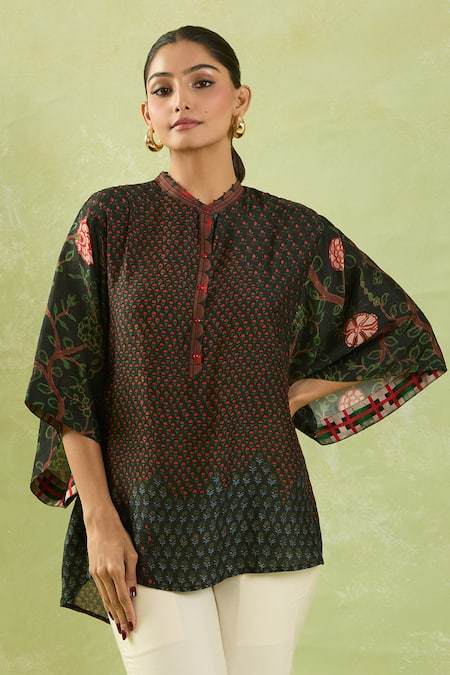 SHRADDHA RAMBHIA Leaf Print Top 