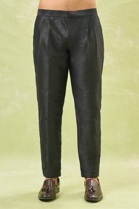 Rng Safawala Black Silk Embroidery Wildlife Achkan Set Online at Aza Fashions Rng Safawala_Black Silk Embroidery Wildlife Achkan Set _Online_at_Aza_Fashions