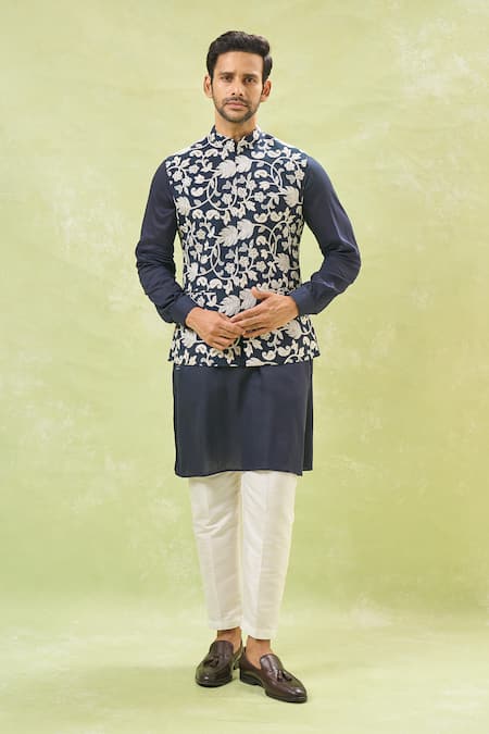 RNG Safawala Dori Embroidered Bundi & Kurta Set 