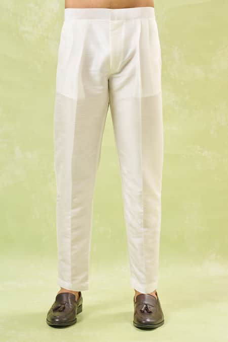 Rng Safawala_Blue Silk, Cotton Embroidery Floral Dori Bundi And Kurta Set _at_Aza_Fashions