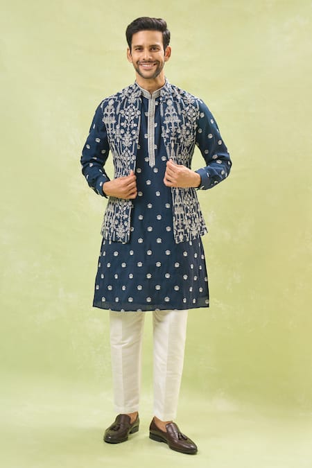 RNG Safawala Dori Work Bundi & Kurta Set 