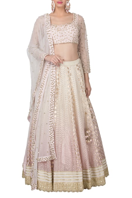 Priyanka Jain Chanderi Lehenga Set 