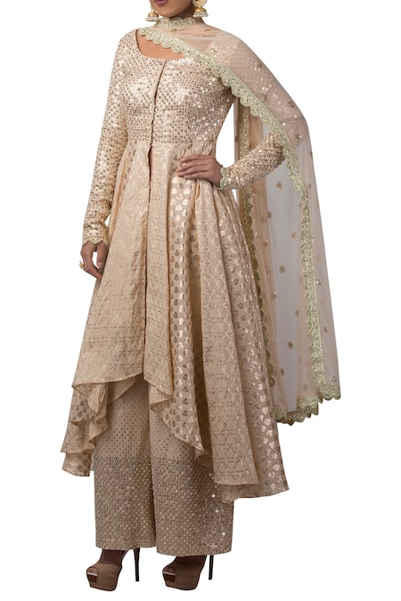 Priyanka Jain Printed & embroidered anarkali set 