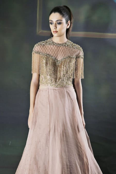 Neha Khullar Embellished Fringe Gown 