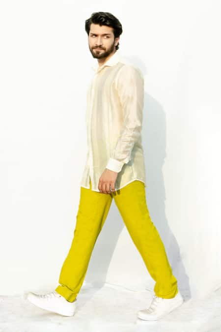 Buy Runit Gupta White Chanderi Silk Pintuck Shirt Online at Aza Fashions Buy_Runit Gupta_White Chanderi Silk Pintuck Shirt_Online_at_Aza_Fashions