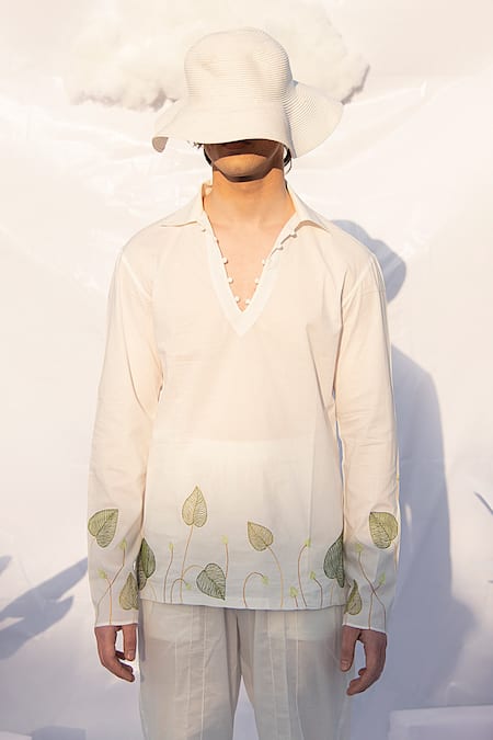 Runit Gupta Embroidered Cotton Shirt 