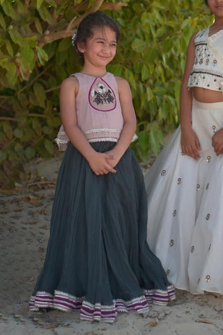 Swati Golyan Lehenga with Embroidered Top 