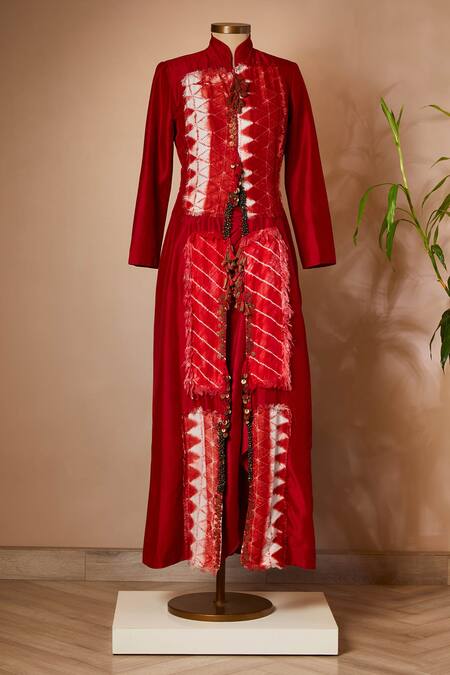 Anamika Khanna Embroidered Jacket And Skirt Set