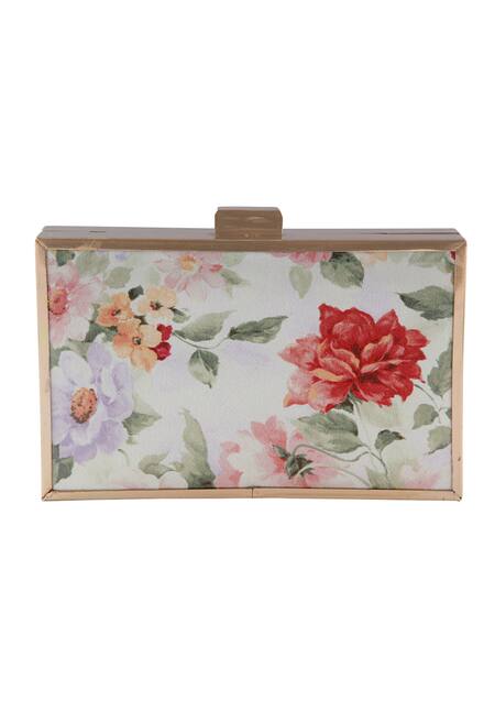 Buy_Puneet Gupta_White Floral Print Clutch _Online_at_Aza_Fashions