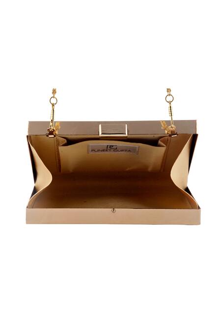 Puneet Gupta_White Floral Print Clutch _Online_at_Aza_Fashions