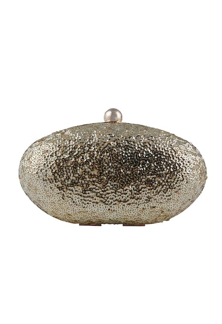 Buy_Puneet Gupta_Black Sequins Rajwada Print Clutch _Online_at_Aza_Fashions