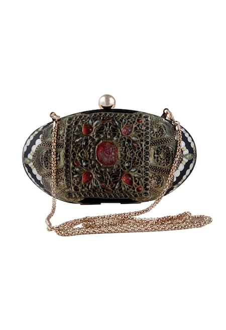 Puneet Gupta Rajwada Print Clutch 