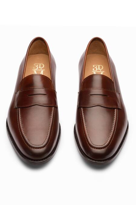 3dm Lifestyle_Brown Penny Leather Loafers _Online_at_Aza_Fashions