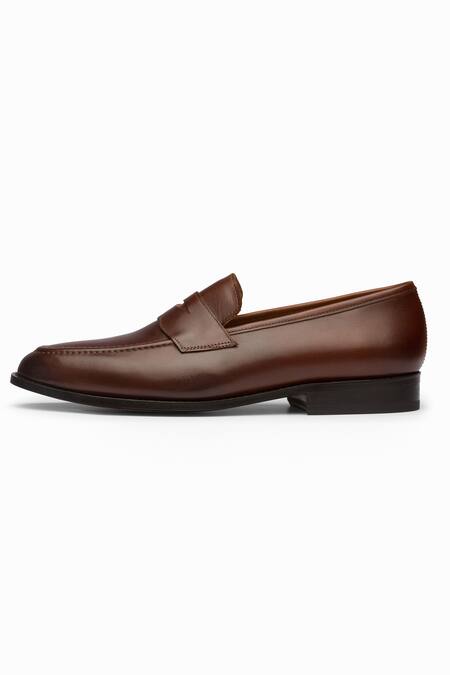 Shop_3dm Lifestyle_Brown Penny Leather Loafers _Online_at_Aza_Fashions