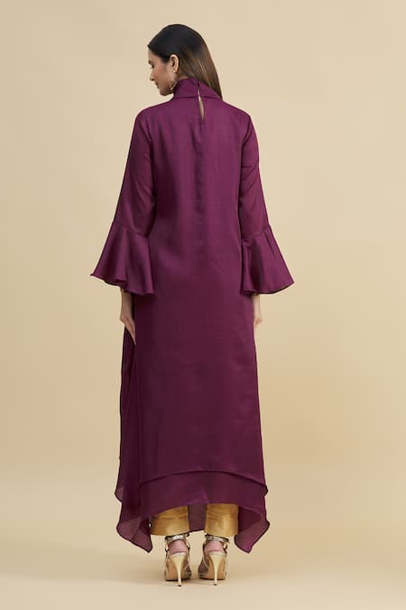 Zeel Doshi Asymmetric Embroidered Tunic 