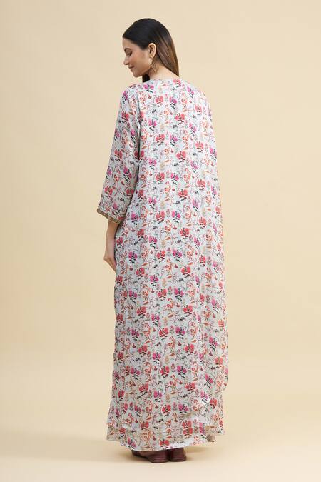 Zeel Doshi Silk Embroidered Tunic 