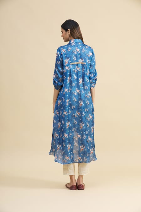 Zeel Doshi Silk Asymmetric Tunic 