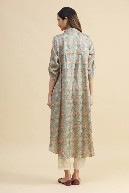 Zeel Doshi Silk Asymmetric Tunic 