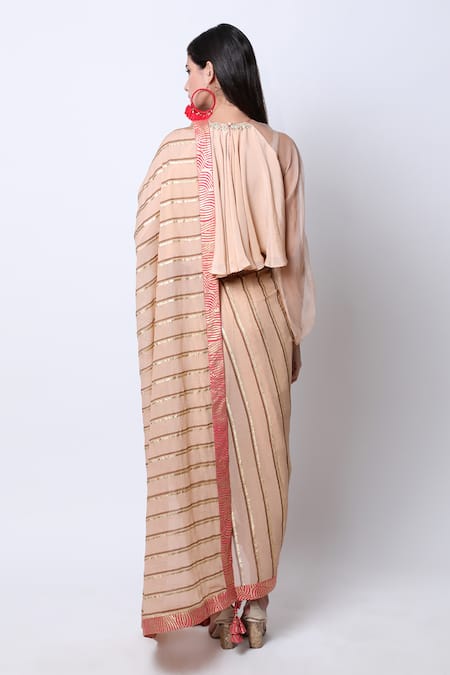 Nikasha Embroidered Dhoti Saree with Blouse 