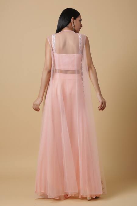 Niamh By Kriti Embroidered Jacket Palazzo Set 