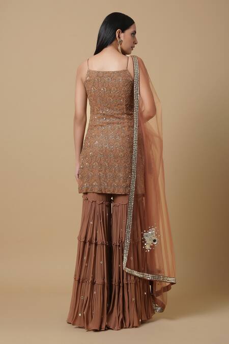 Niamh By Kriti Hand Embroidered Kurta Sharara Set 