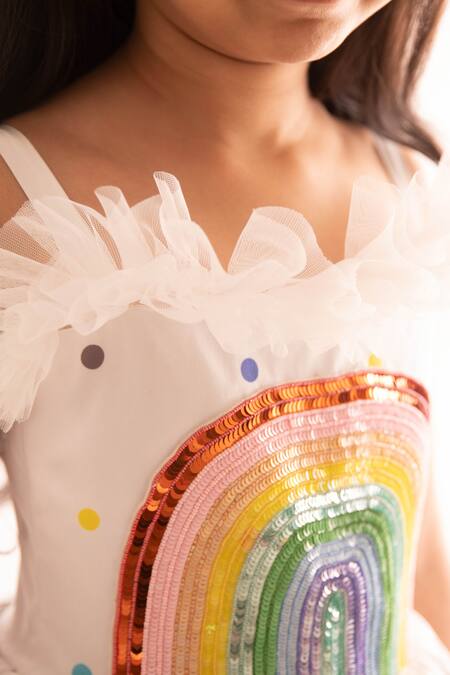 Shop_PA:Paa_White Polka Print Dress_Online_at_Aza_Fashions