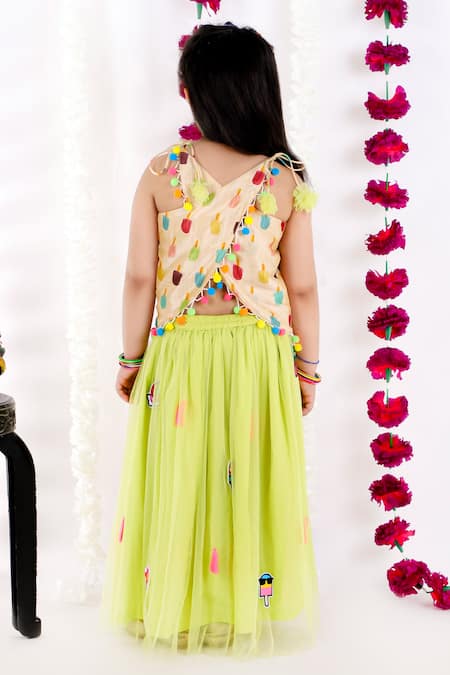 Bloomers By Amrita M Patchwork Lehenga Set 