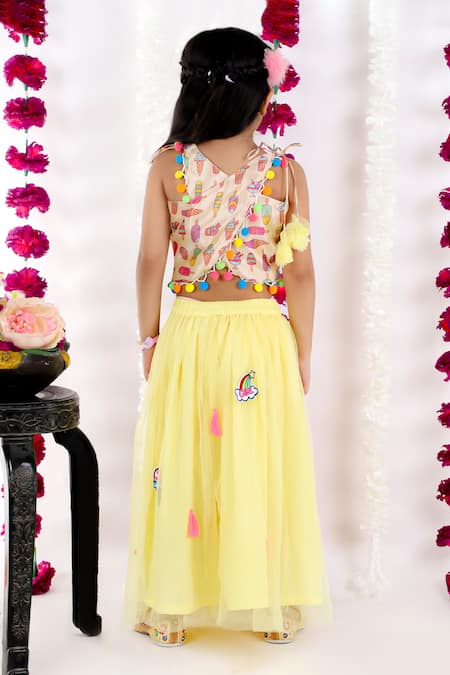 Bloomers By Amrita M Patchwork Lehenga Set 