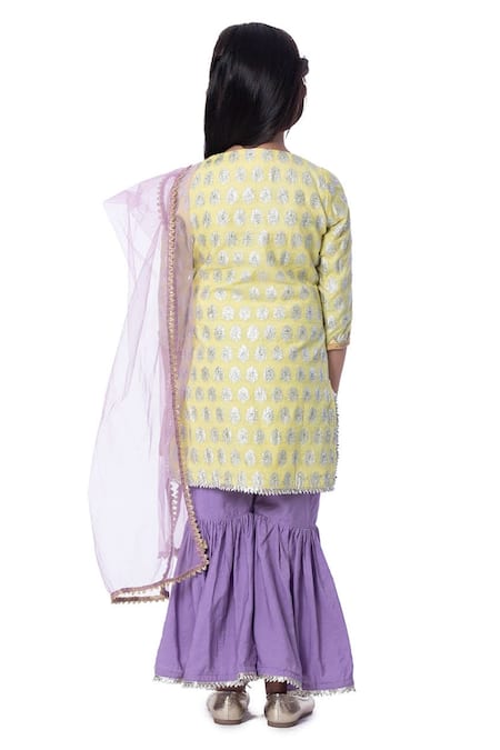 Bloomers By Amrita M Chanderi Kurta Set 