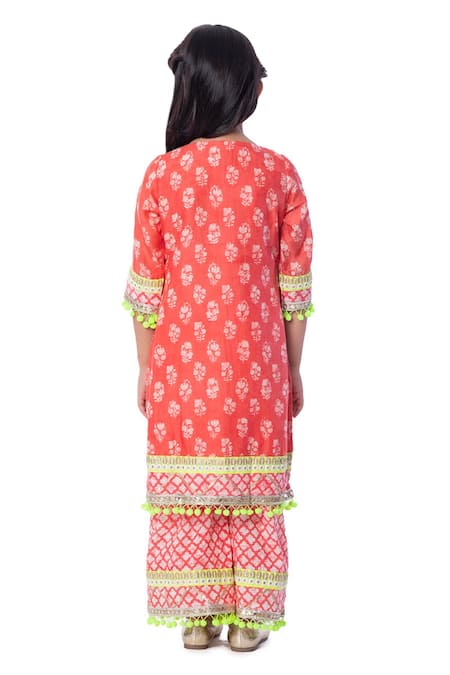 Bloomers By Amrita M Printed Kurta & Palazzo Set 